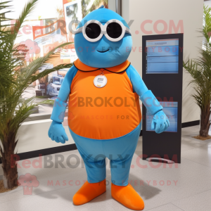 Sky Blue Orange maskot...