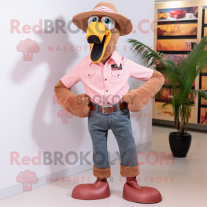 Brun Flamingo maskot drakt...