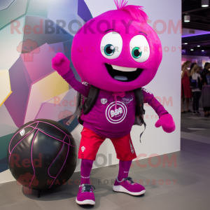 Magenta fodbold maskot...