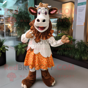 Rust Holstein koe mascotte...