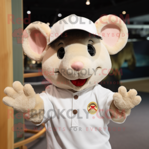 Cream Mouse maskot kostume...