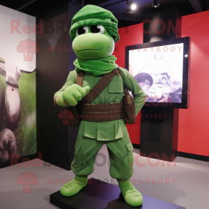 Grøn Commando maskot...