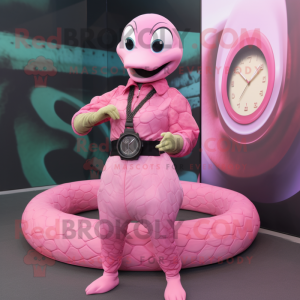 Roze Anaconda mascotte...