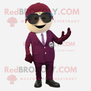 Maroon Wrist Watch maskot...