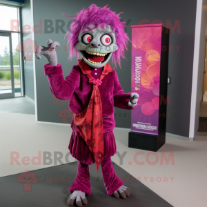 Magenta zombie mascotte...