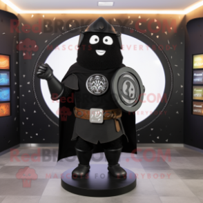 Black Celtic Shield mascot costume character dressed with a Trousers and Wallets