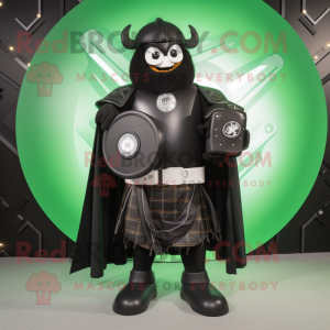 Sort Celtic Shield maskot...