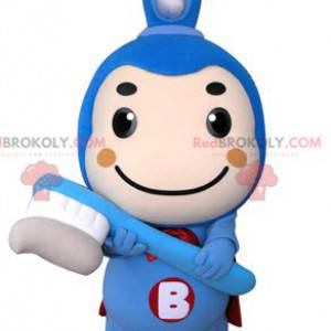 Blå maskot för tandborste med en udde - Redbrokoly.com