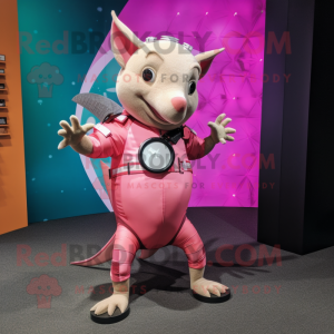 Pink Armadillo maskot...