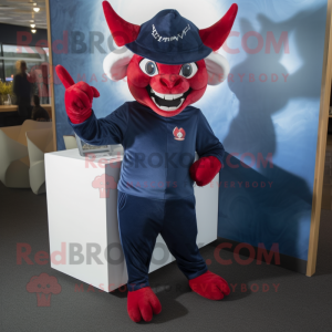 Navy Devil maskot drakt...