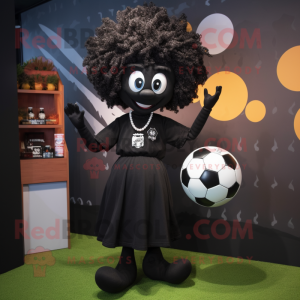 Black Soccer Ball mascotte...