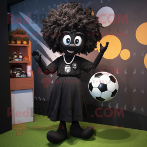 Black Soccer Ball maskot...