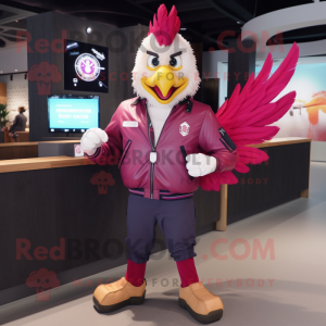 Magenta Rooster mascotte...