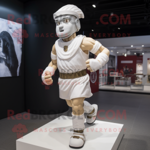 Hvit romersk soldat maskot...