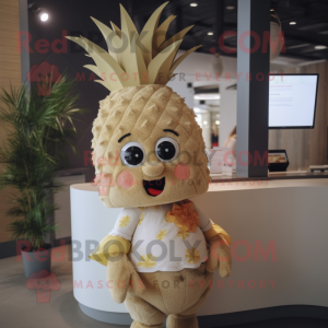 Tan Pineapple maskot...