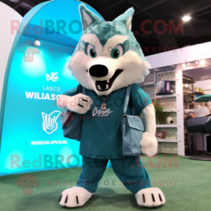 Teal Say Wolf mascotte...