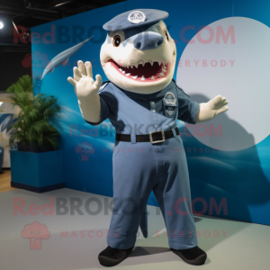 Navy Shark maskot drakt...