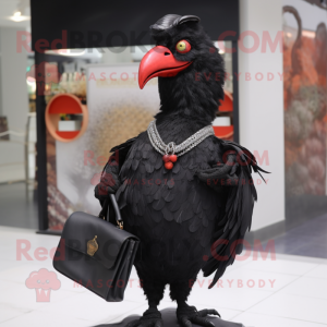 Black Rooster maskot kostym...