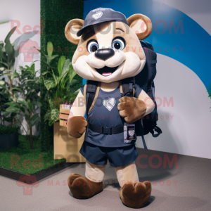 Navy Heart maskot kostume...