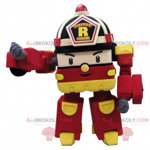 Mascota de camión de bomberos Transformers - Redbrokoly.com