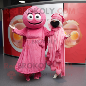 Pink Falafel maskot kostume...