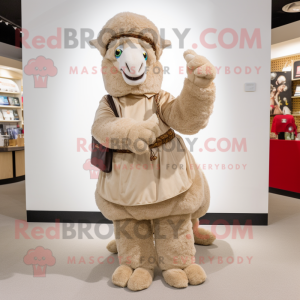 Beige Camel maskot drakt...