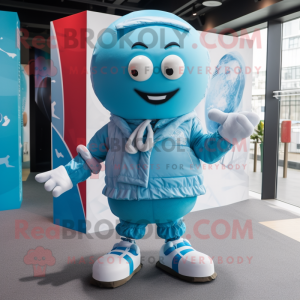 Cyan Rugby Ball mascotte...