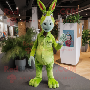 Lime Green Donkey maskot...