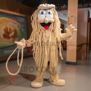 Beige Spaghetti maskot...