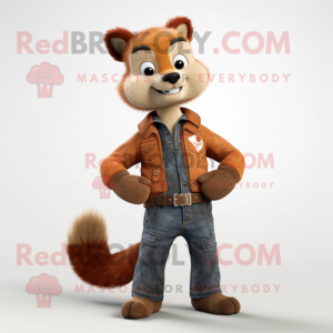 Rust Marten maskot kostym...