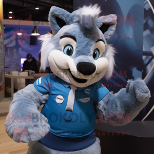 Blue Say Wolf mascotte...