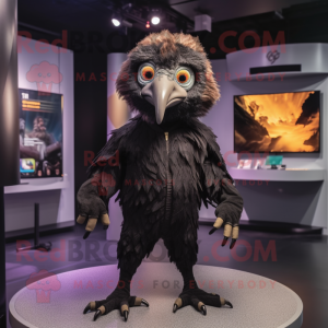 nan Vulture mascot costume character dressed with a Jumpsuit and Earrings