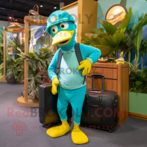 Teal Baa mascotte kostuum...