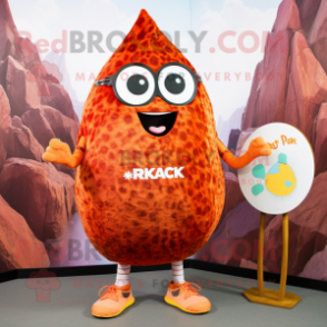 Rust Shakshuka mascot costume character dressed with a Bikini and Earrings