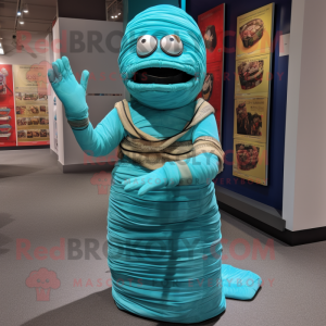 Turquoise mummie mascotte...