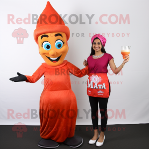 nan Tikka Masala mascot costume character dressed with a Cocktail Dress and Digital watches