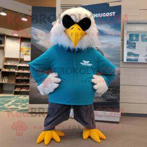 Teal Bald Eagle w kostiumie...