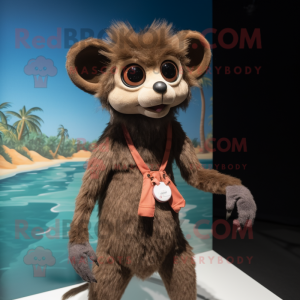 Bruin Aye-Aye mascotte...