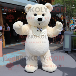 Cream Bear maskot drakt...