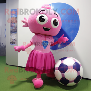 Rosa fotball maskot drakt...