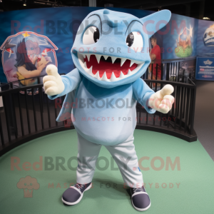 Sky Blue Megalodon mascotte...