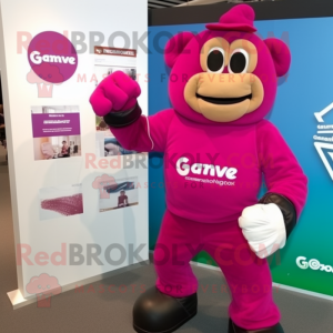 Magenta boksehanske maskot...