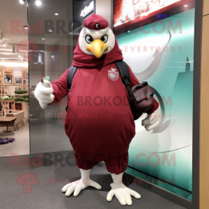 Maroon Pigeon maskot drakt...