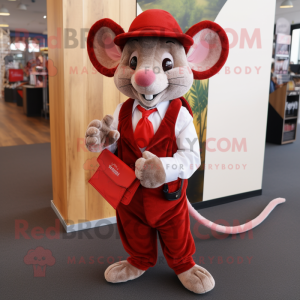 Red Mouse mascotte kostuum...