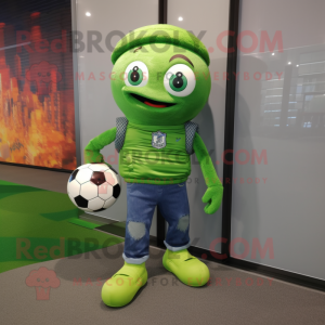 Green Soccer Goal maskot...