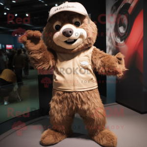 Brown Sloth Bear maskot...