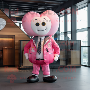 Pink Heart mascotte kostuum...