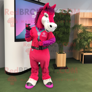 Magenta Horse mascotte...