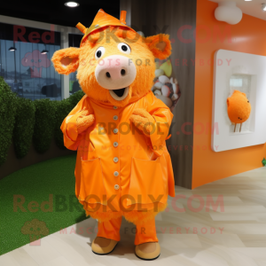 Orange Wild Boar maskot...