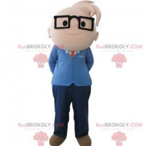 Jongensmascotte met bril. Ingenieur mascotte - Redbrokoly.com